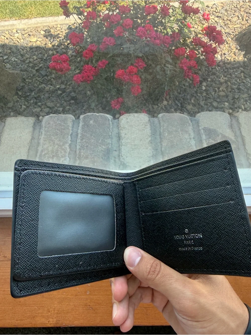 Louis Vuitton Black Damier Embossed Leather Money Clip